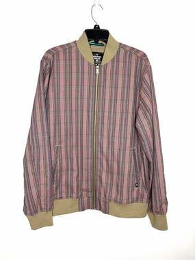 Houston White Tailored Bomber Jacket Men's Sz M Glen Plaid Preppy Academia City